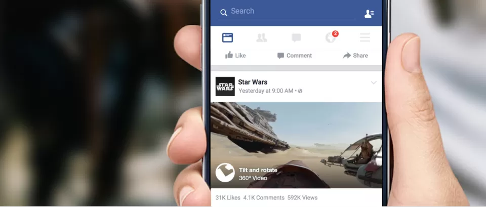 Facebook introduce i video a 360 gradi