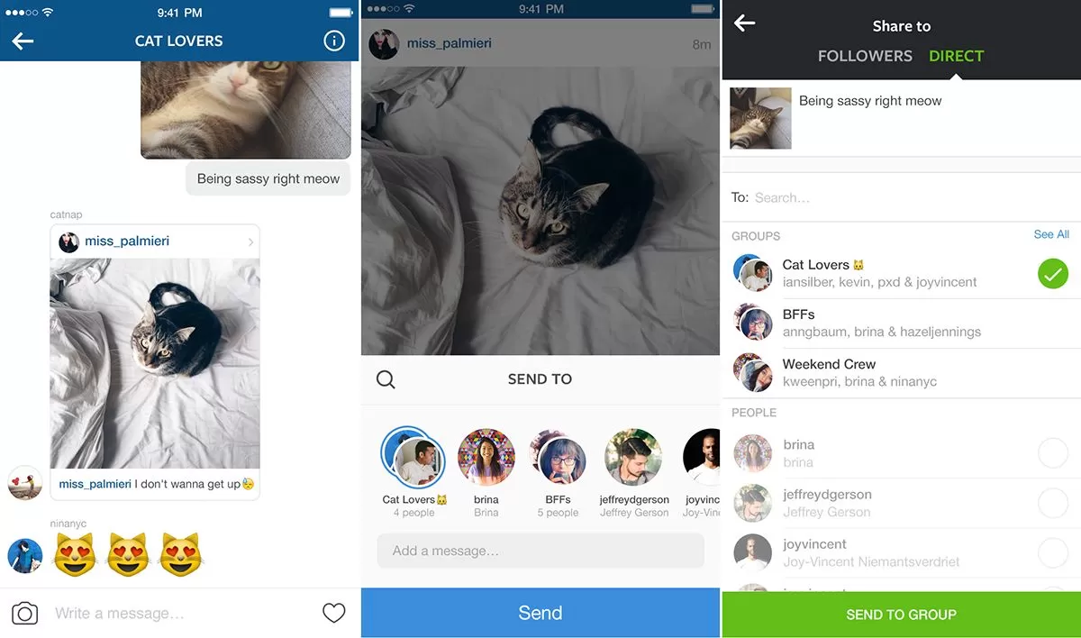 Instagram Direct: foto e video tramite messaggi di retti