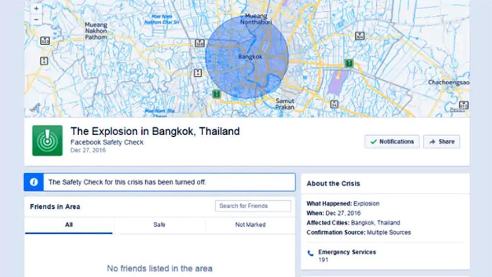 Facebook: Safety Check attivato per attentato esplosivo bufala