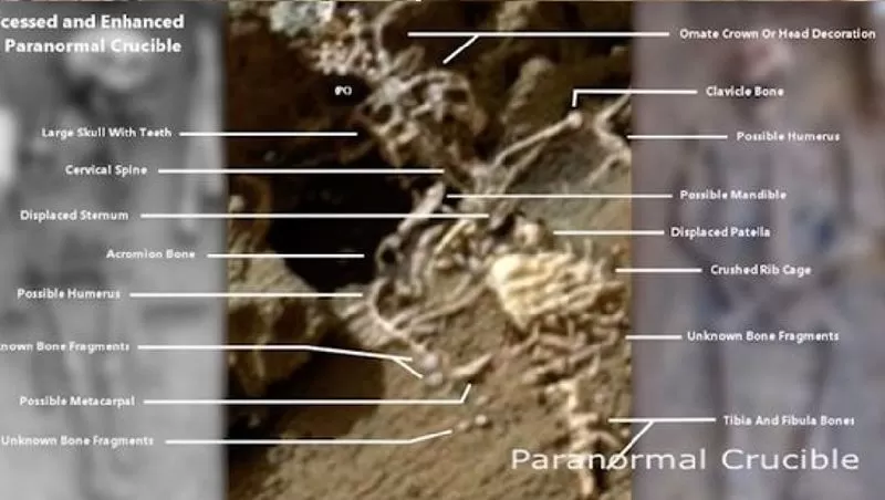Marte: la Nasa ha fotografato uno scheletro alieno?