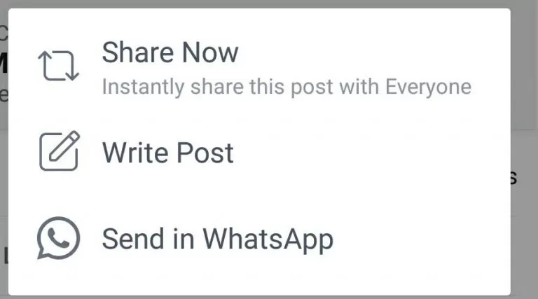 Facebook verso la condivisione post su WhatsApp