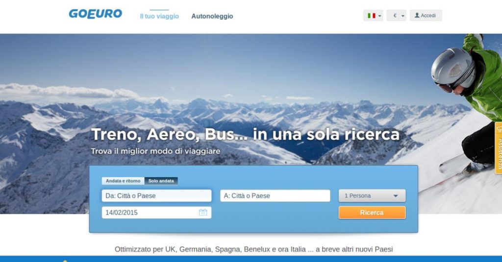 GoEuro è l'app per le vacanze, organizza il tuo viaggio con un click