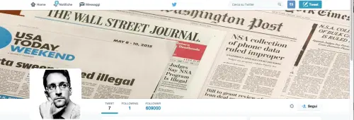 Edward Snowden su Twitter dice: 