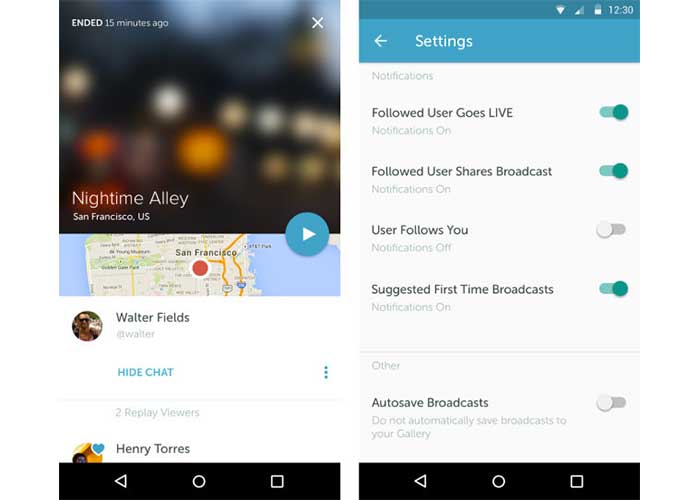 Periscope l'App per il Live Streaming sbarca su Android