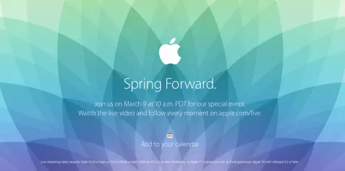 Apple fuori gli inviti per il 9 Marzo. Attesa per Apple Watch