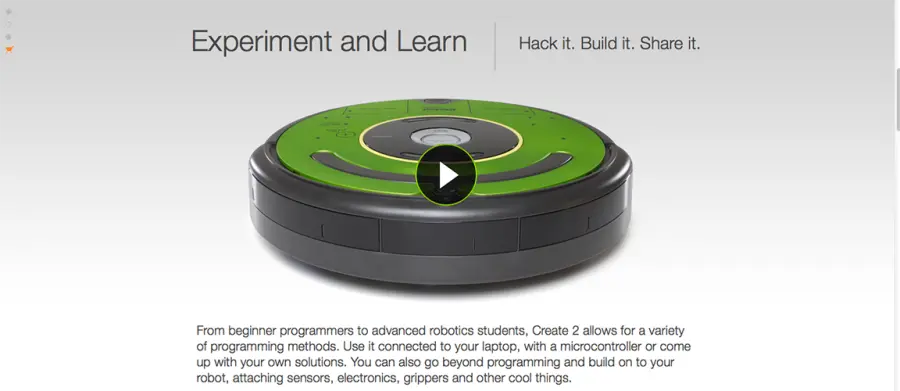 Il nuovo iRobot Create 2 è fatto per gli Hacker