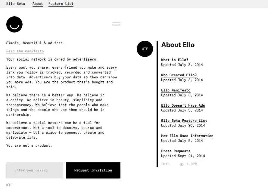 Benvenuto "Ello" l'Anti-Facebook