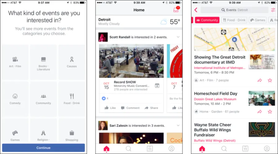 Facebook Events: la nuova app social per gestire i nostri eventi