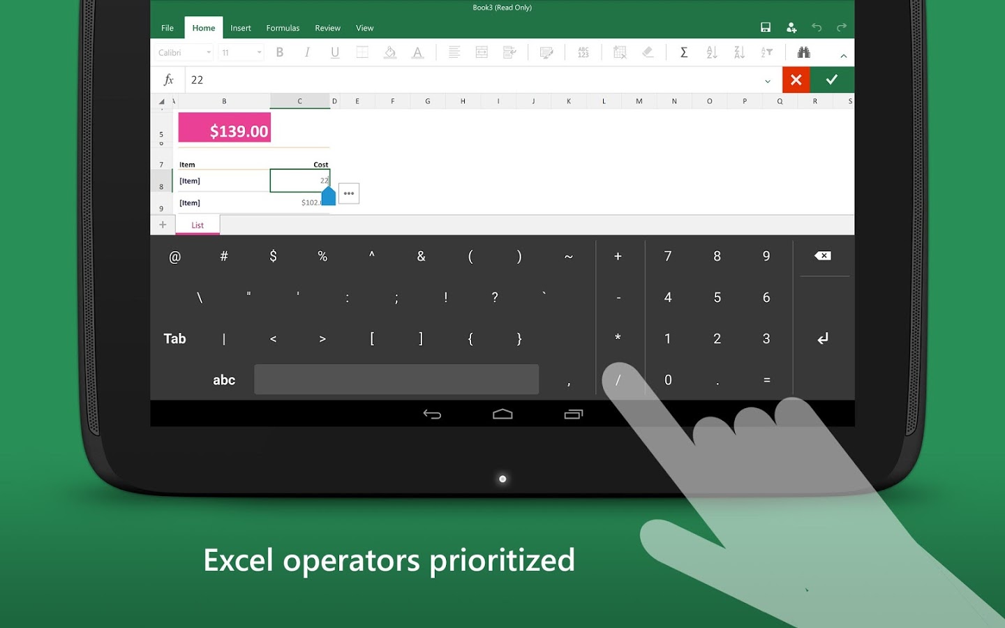 Microsoft rilascia una tastiera speciale per Excel su Android