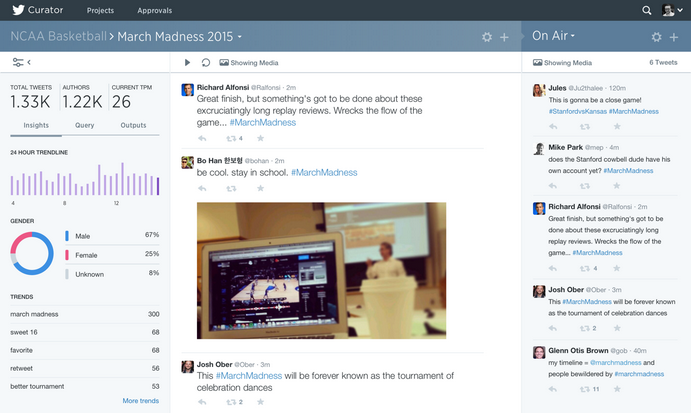 Twitter Curator una nuova piattaforma per i grandi media
