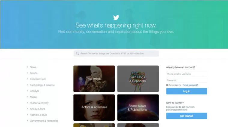 Twitter nuova home, legge anche chi non è iscritto