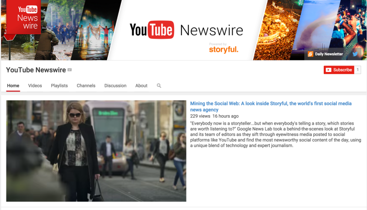 YouTube lancia NewsWire il canale per i giornalisti