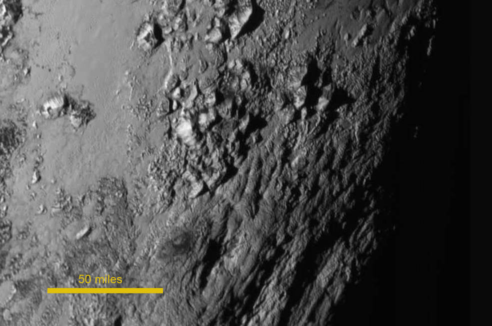 Plutone il pianeta delle montagne di Ghiaccio