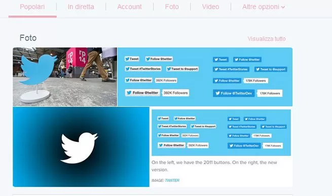 Twitter: restyling dei pulsanti, addio conteggio condivisioni