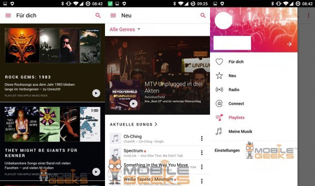 Apple Music su Android: le prime immagini