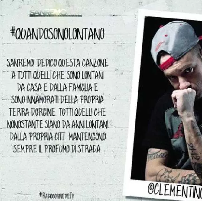 Clementino con Facebook in diretta da Sanremo è il più social