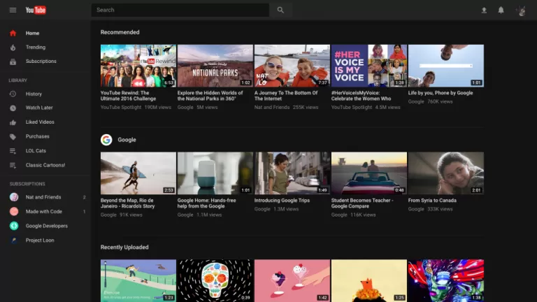 YouTube tutto nuovo: ecco cosa cambia, look cinematografico