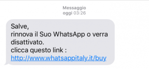 truffa whatsapp