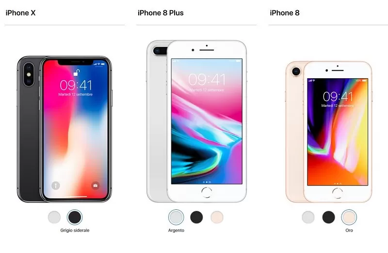 iPhone X e iPhone 8 a confronto: ecco cosa cambia